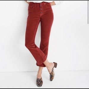 Madewell Cali corduroy Demi boot cut jeans